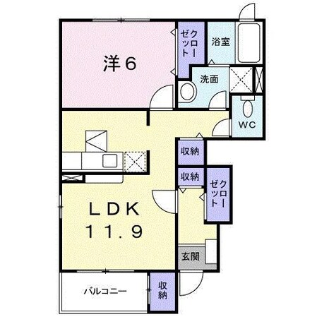 トパーズＣの物件間取画像